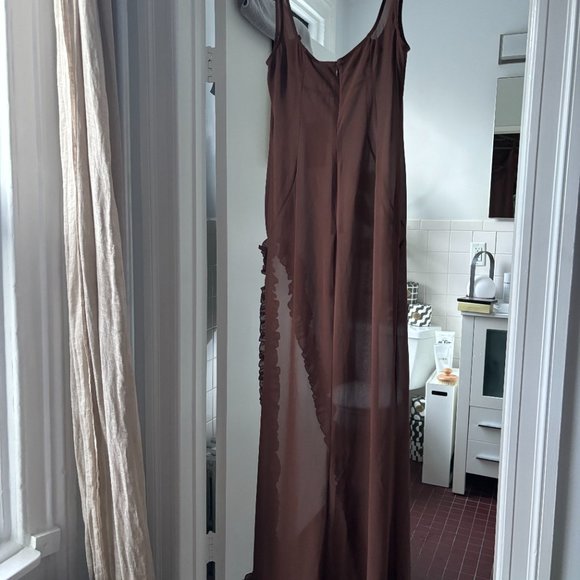 Helsa Sheer Ruffle Dress - Picture 5 of 8